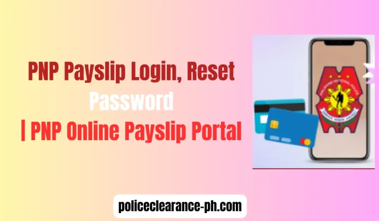 PNP Payslip Online Registration and Login Reset Password