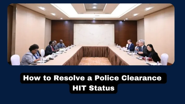 How to Resolve a Police Clearance HIT Status?